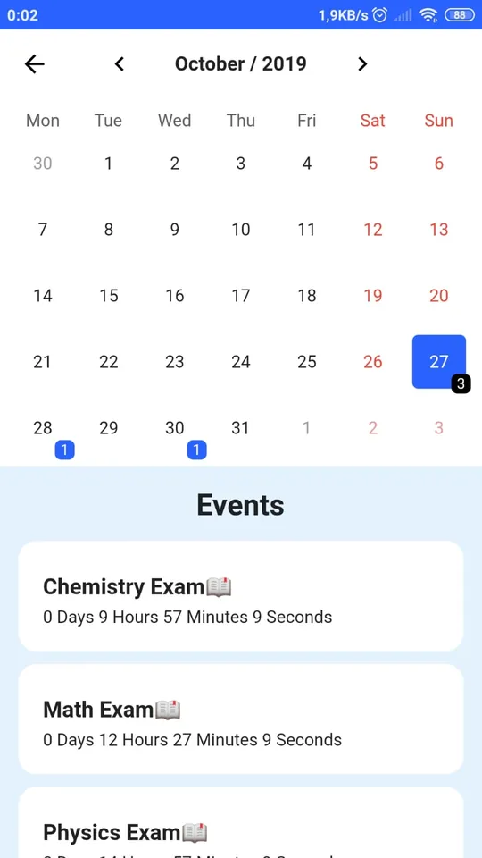 Countdown & Reminder — Add a new event