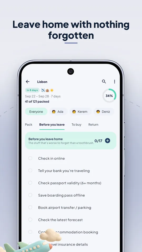 Valigo — Pack for everyone