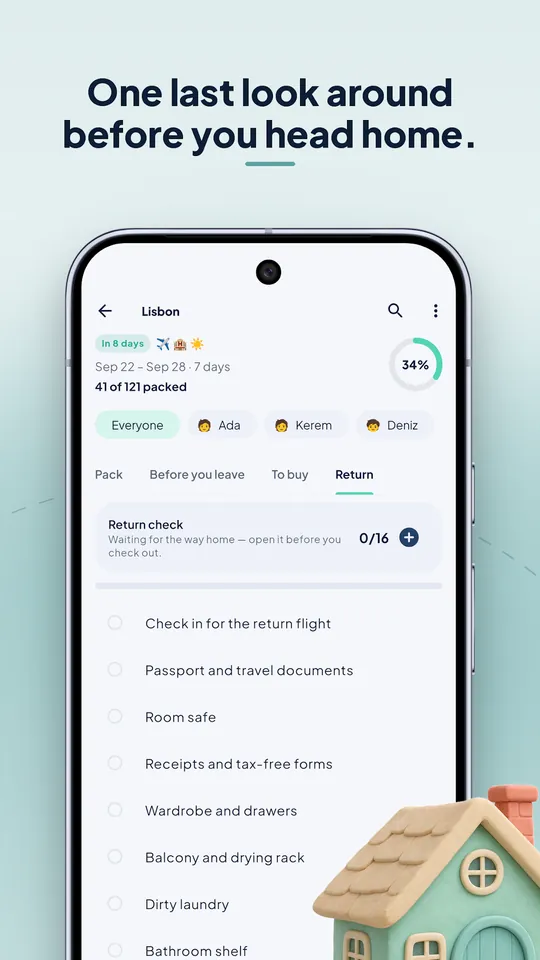 Valigo — Before you leave checklist
