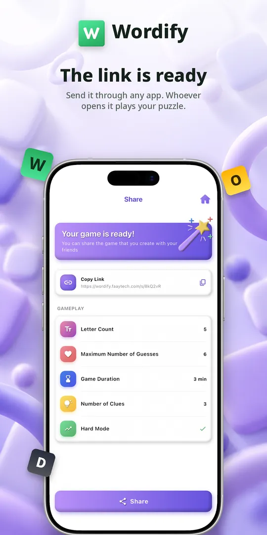 Wordify — Share the link